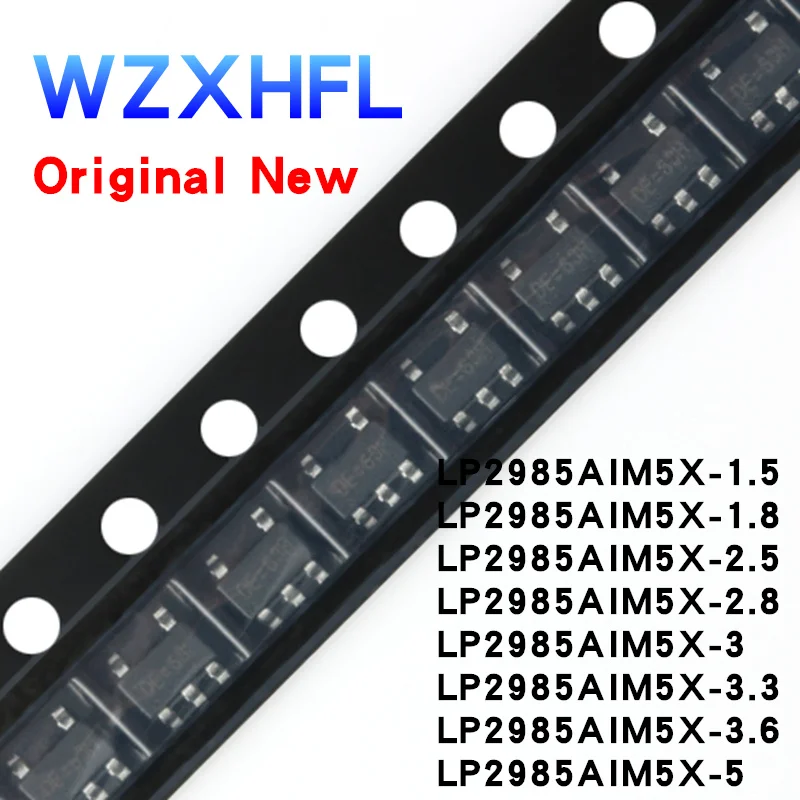 10Pcs New LP2985AIM5X-3.3 SOT23-5 LP2985AIM5X 1.5 1.8 2.5 2.8 3.3 3.0 3.6 5.0 3V 5V SOT LP2985 SMD