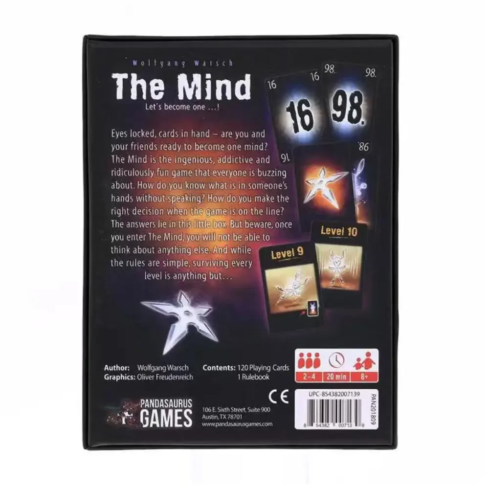 Juego de cartas de The Mind, Puzzle de fiesta, juego de mesa, experiencia en equipo, juego interactivo