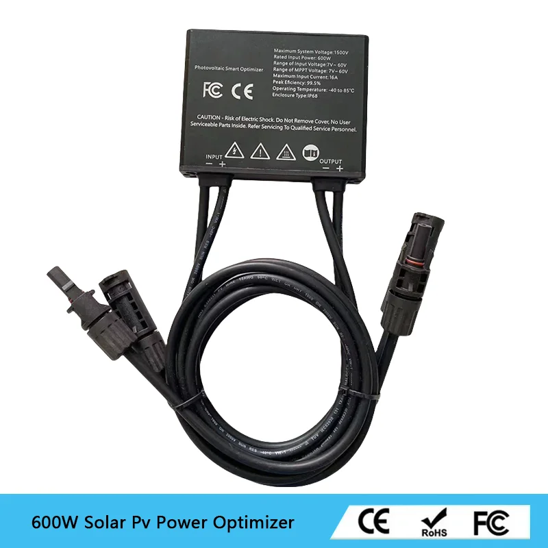 600W MPPT Power Optimizer Solar PV optimization efficiency boosting module to solve the power drop caused by occlusion, metal sh