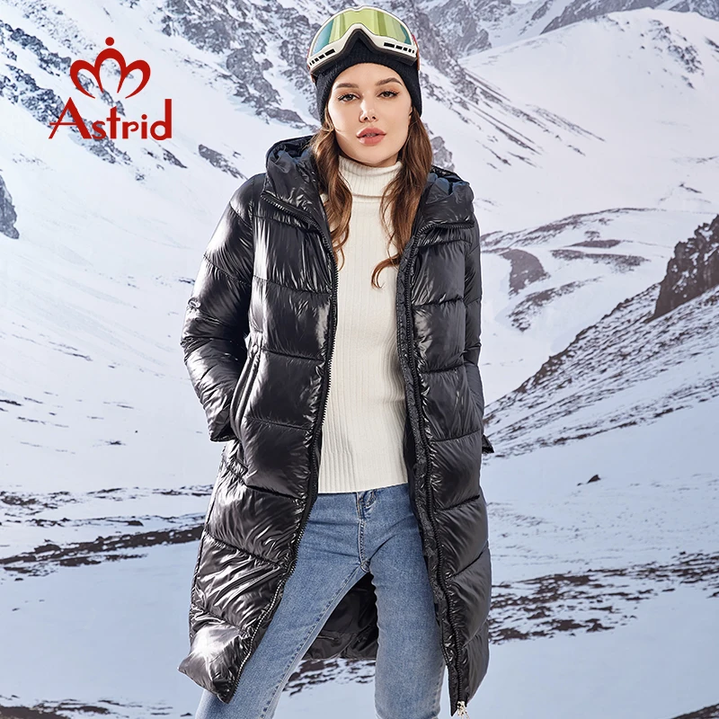 Astrid 2023 Winter new jacket women parkas female with hooded Zipper fashion soft style warm long coats for women high quality