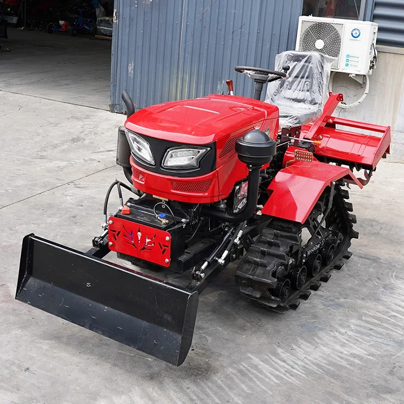 Consegna gratuita 40hp 25hp motore diesel piccolo trattore cingolato agricolo coltivatore cingolato multifunzionale vendita calda