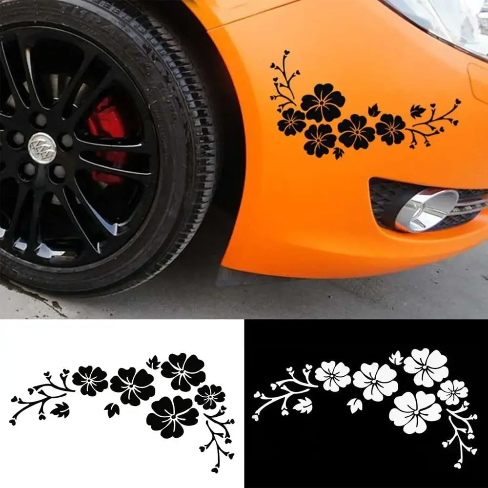 

Car Flower Blossom Glue Sticker Vinyl Decals for Car Window Bumper Door Scratch Cover Auto Motorcycle Exterior Decoration