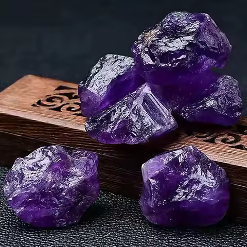 Natural Amethyst Reiki Healing Energy Gemstone Mineral Raw Stones Purple Rough Quartz Crystals Specimen Room Decor