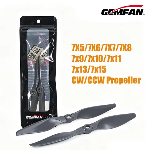 GEMFAN 7X5/7X6/7X7/7X8/7X9/7X10/7X11/7X13/7X15 CW CCW Glass Fiber Nylon Electric Propeller (2CW+2CCW) For RC Drone