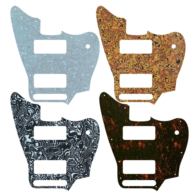 Xin Yue Guirar Parts - For Mexico Jaguar Blacktop P90 Humbucker Guitar Pickguard P90 Pickups Route,Multicolor Options