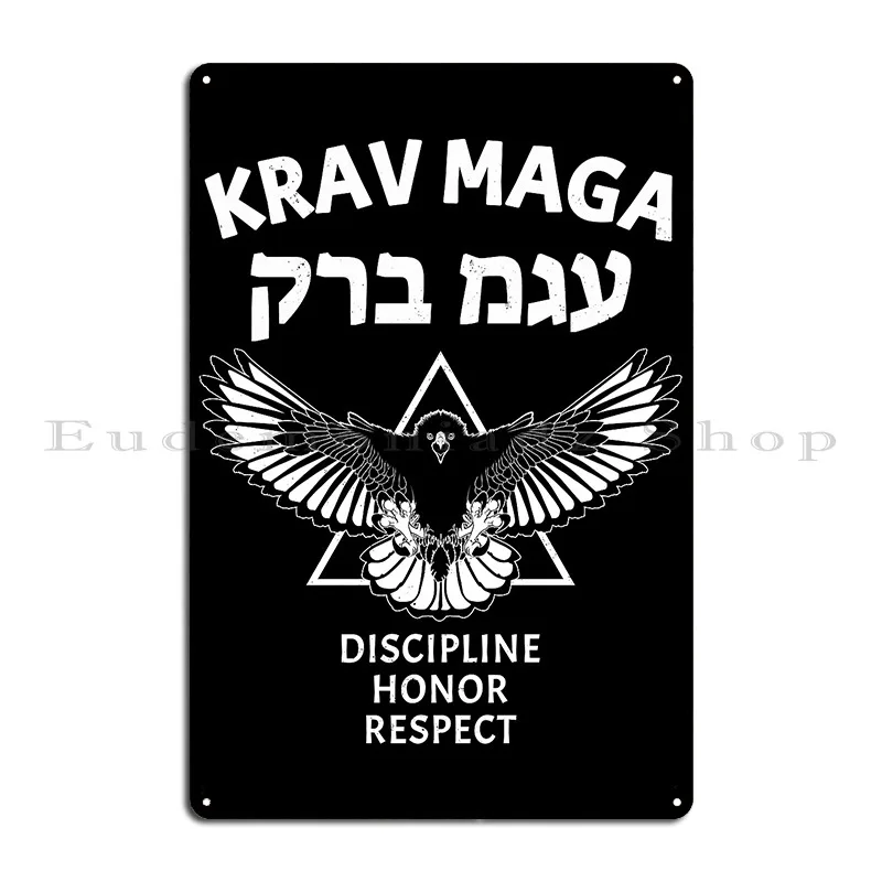 Krav Maga Eagle Metal Sign Living Room Wall Decor Personalized Garage Wall Decor Tin Sign Poster