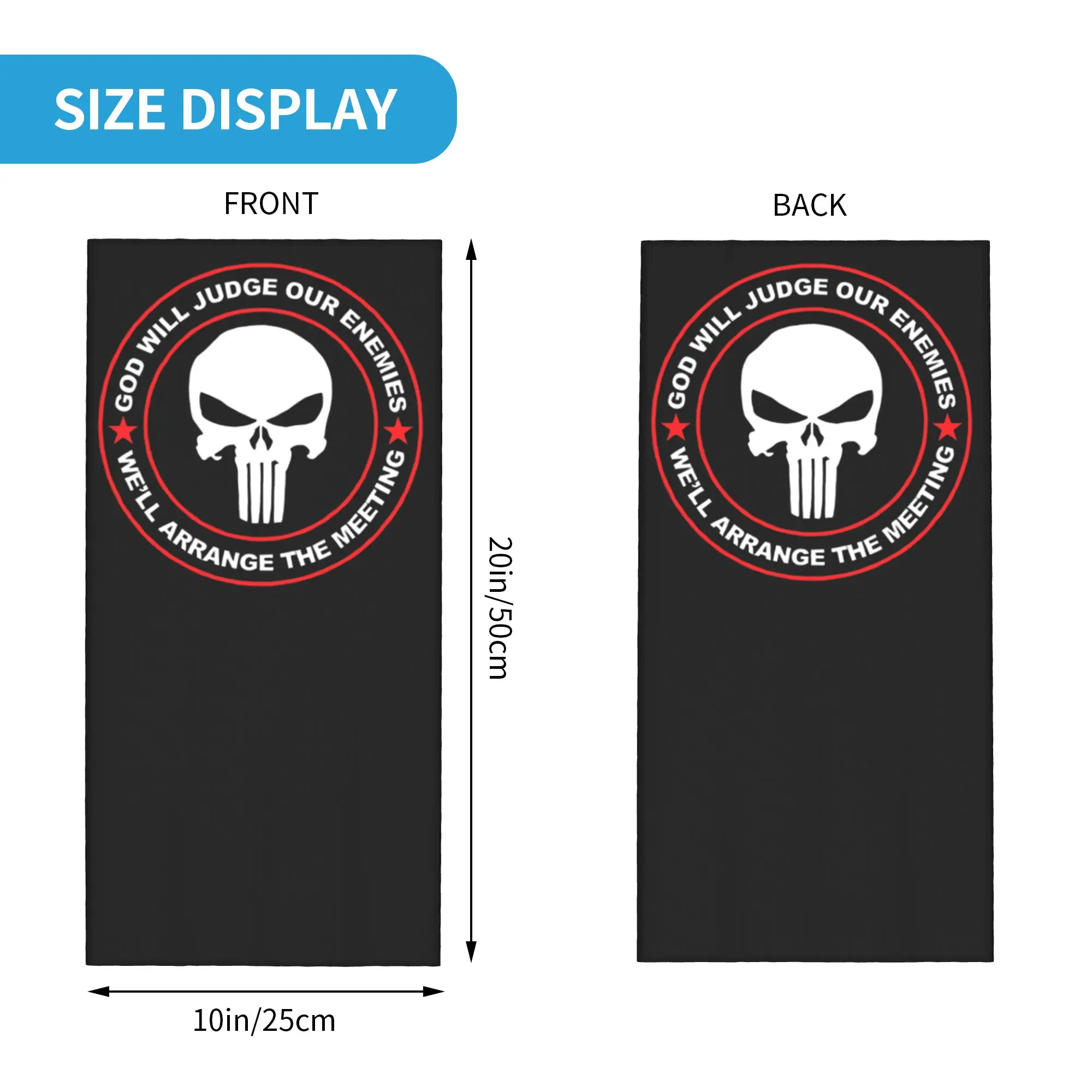 المعاقب الجمجمة تي شيرت الرجال الذكور قصيرة الأكمام حجم كبير حفلة Camiseta باندانا غطاء الرقبة قناع وشاح قناع الوجه الدافئ قابل للغسل