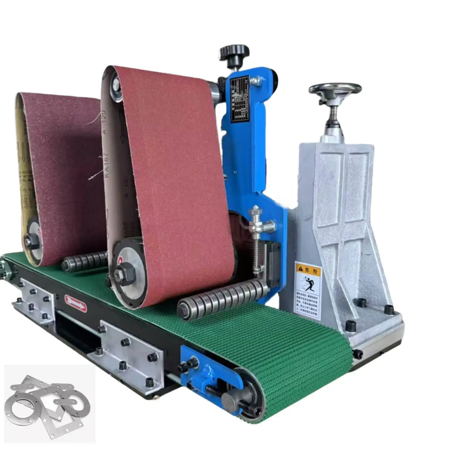 New Automatic Metal Sanding & Polishing Flat Grinding Machine with Disc Deburring Tool Gearbox & Motor-Core Components