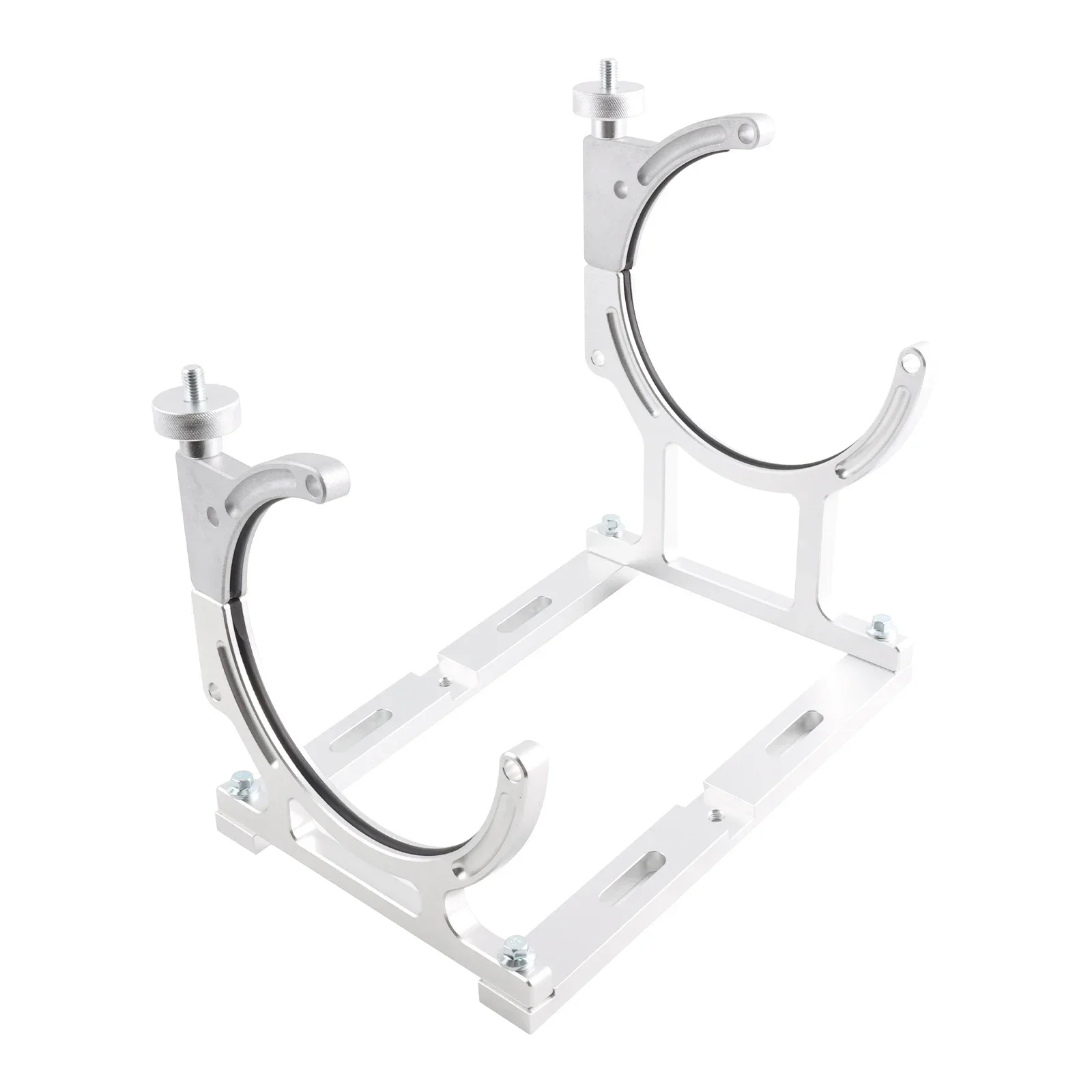 Aluminum Performance Single Bottle Support Holder Bracket 7” Nitrous Oxide Nos Single Bottle Holder Bracket Silver Black