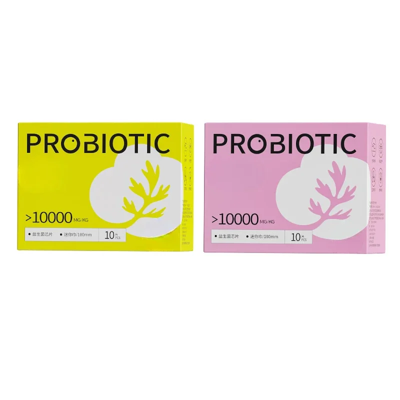 Probiotic sanitary napkins for girls, balanced microbiota/day and night use/soft, breathable and skin friendly mini wipes