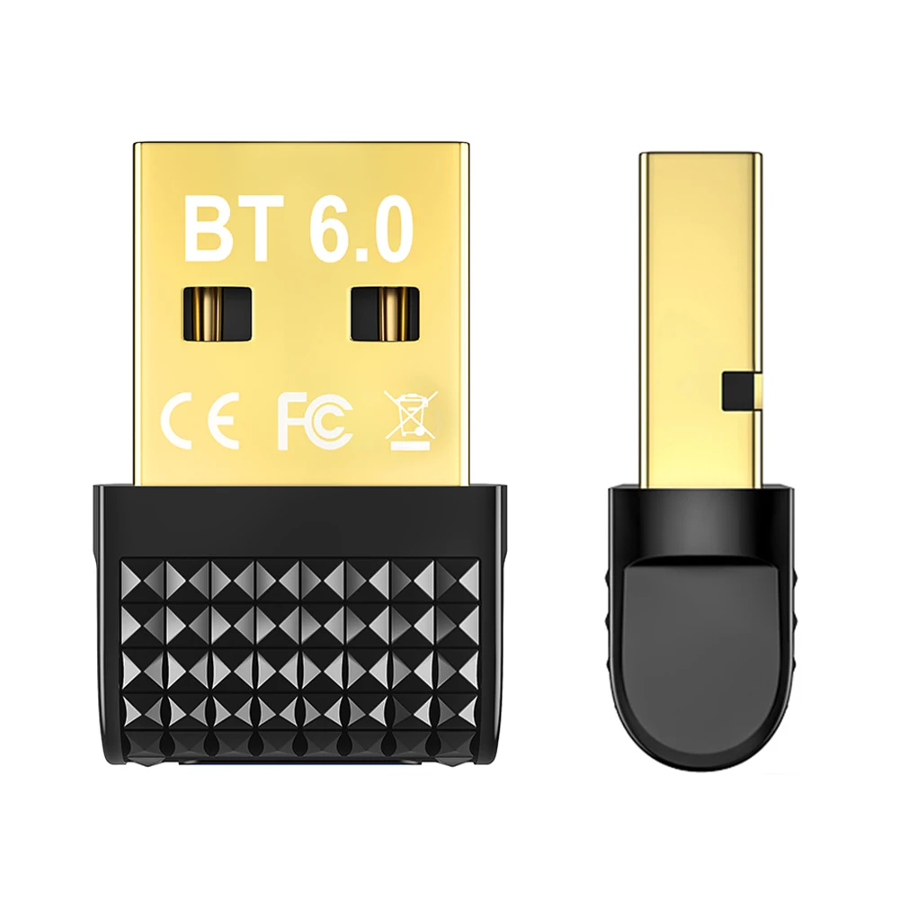 

BT 6.0 Adapter USB BT Adapter Plug and Play Wireless BT Transmitter Receiver for PC Mouse Keyboard Headphones Speakers
