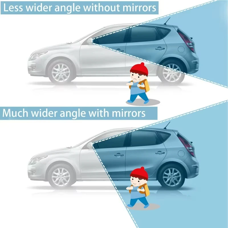 Auto Mirror Adjustable Wide Angle Side Rear Mirror Blind Spot Convex Mirrors For Car Reverse Parking Auxiliary Rear View Mirror - Image 4