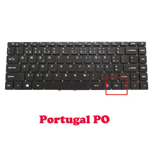 Insys X-VIEW NOVABOOK MB3181011 XK-HS092 포르투갈용 키보드, PO SCDY-315-1-5 YXT-91-49, 글자 없는 프레임 블랙 