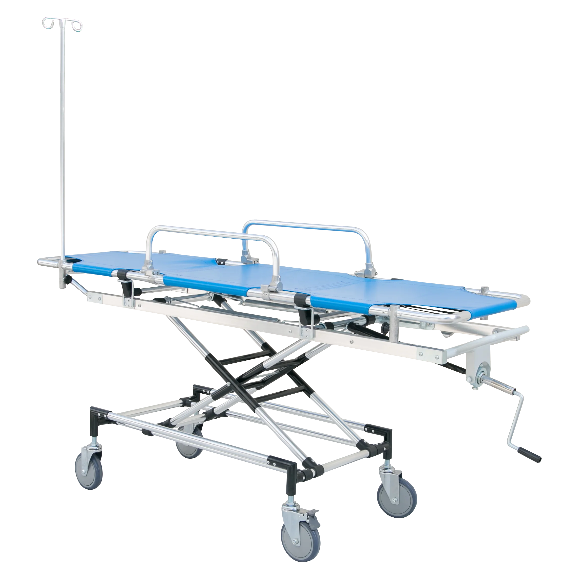 Folding Ambulance Stretcher Emergency Rescue Trolley Bed with Wheels Patient Transport Stretcher Emergency