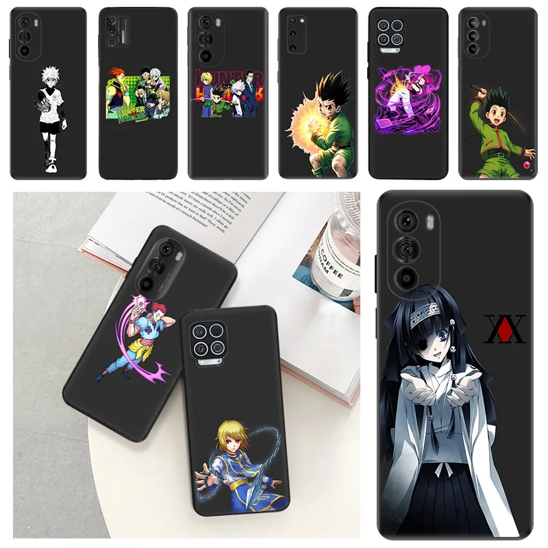 Phone Case For Moto G71 G73 G72 G53 G52 G32 G22 G60 G51 G50 G31 30 G9 Hunter X Hunter Killua-Zoldyck Black Soft Protective Cover