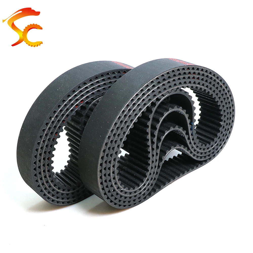 S5M rubber industrial timing belt tooth pitch 5mm width 6/9/10/12/15/20/25/30mm perimeter 625/635/640/645/650/655/665/670/675mm