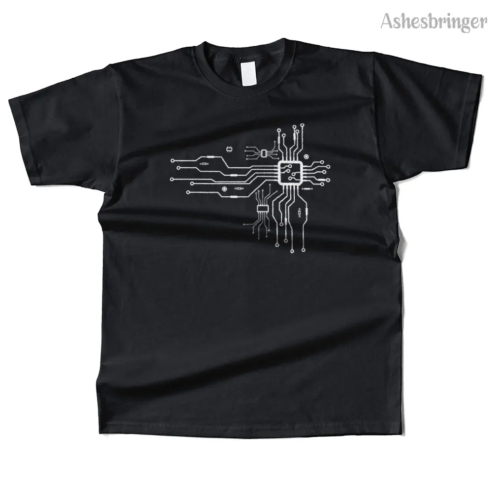 Mens Cotton CPU Heart Graphic High Quality T Shirt Street Casual Style Tee for Men and Women