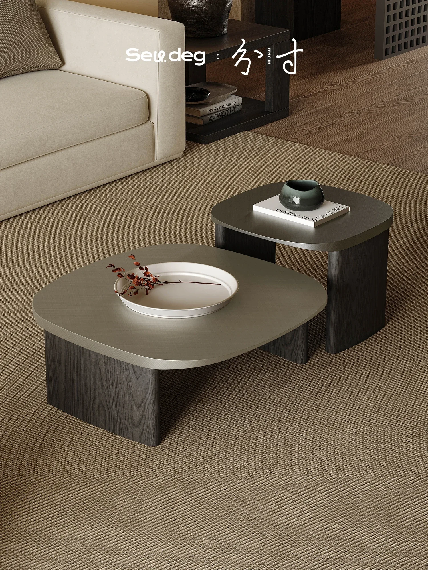 Creative Square Baking Paint for Metal Living Room Small Apartment Minimalist