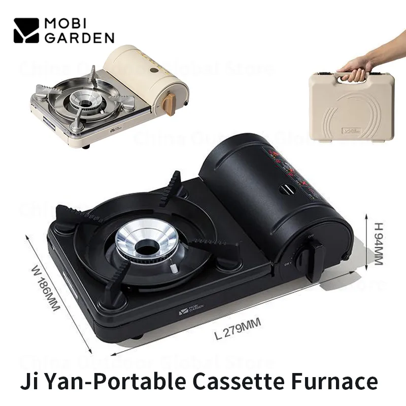 MOBI GARDEN Portable Outdoor Gas Stove 1.86KW High Power Windproof Hot Pot Cassette Furnace Ultralight 1kg Camping Picnic Stove