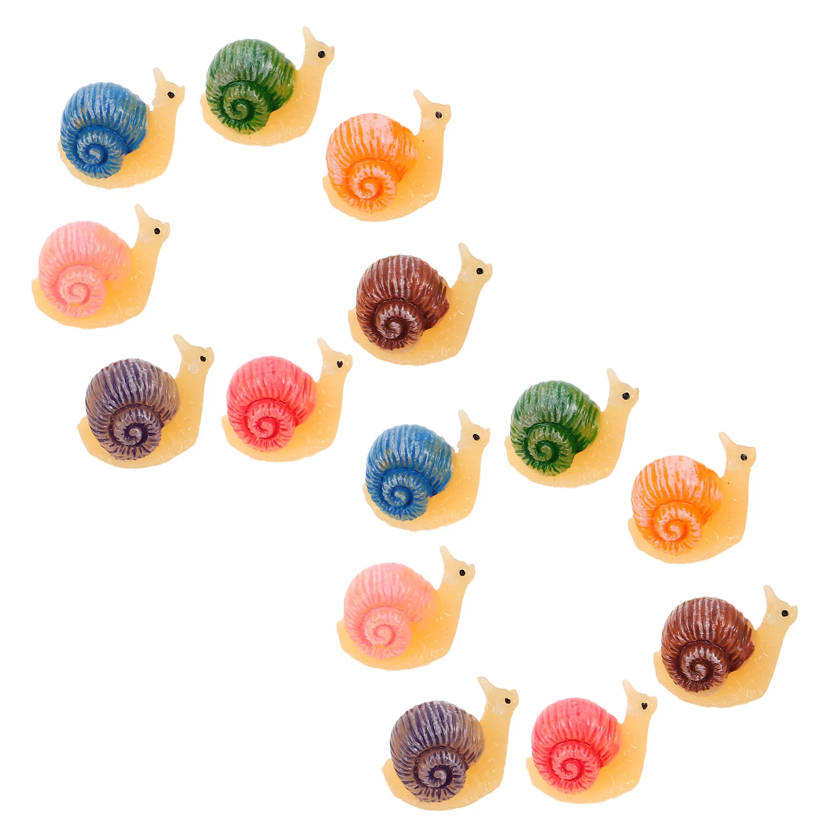 

14pcs Miniature Resin Snail Figurines Realistic Garden Statue Decor For Fairy Landscapes Terrarium Crafts Desktop Decoration