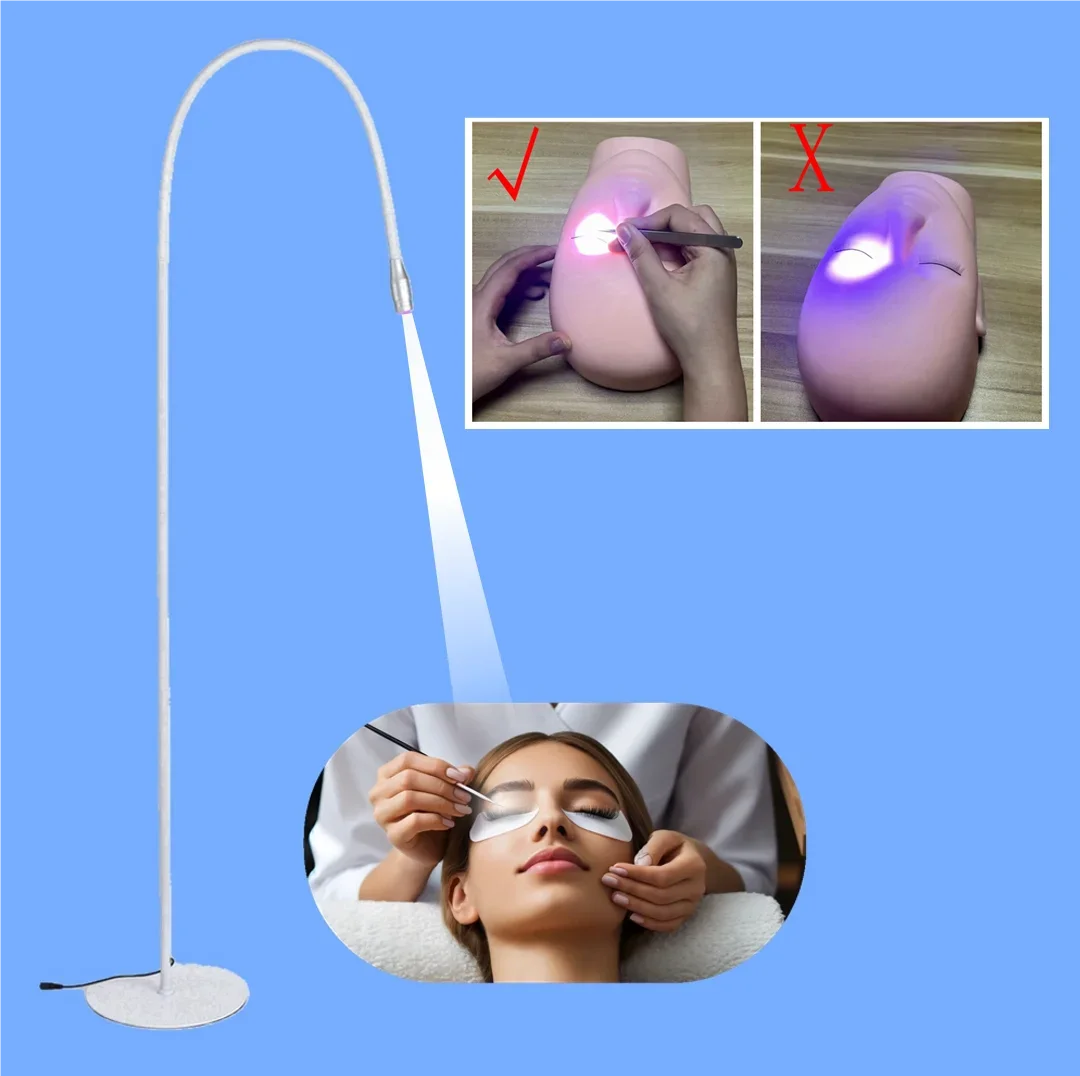 

405nm Less Harmful White LED 5500K UV Lamp Eyelashes Extension Led Lash Light Fast Curing Nail Grafting