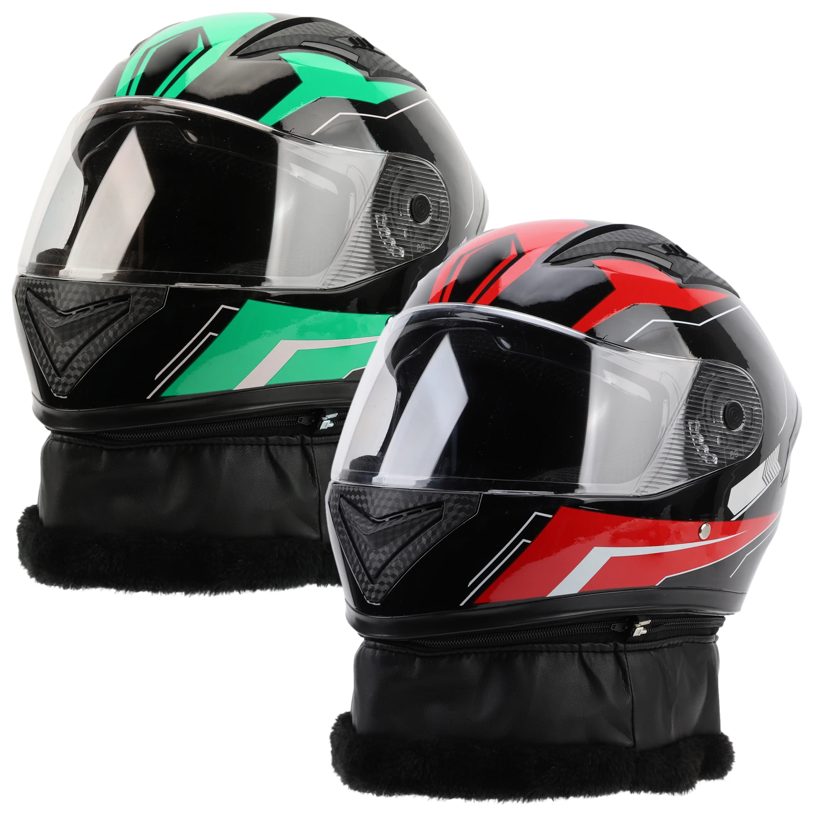 

Full Face Helmet with Detachable Neck Warmer, Breathable and Comfortable Liner, Lightweight Bike Riding Helmet for Men and Women