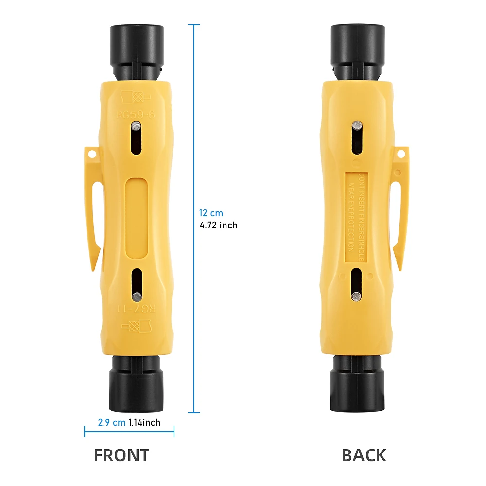 Coaxial Cable Stripper RG59 RG6 RG7 RG11 Pen Style Wire Peeler Stripping Tool for Coax Cable CCTV Satellite Antenna
