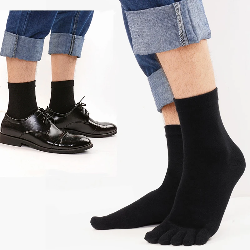 Calcetines tobilleros de algodón con cinco dedos para hombre, medias cómodas, deportivas, para correr, divertidas, informales, transpirables, 10