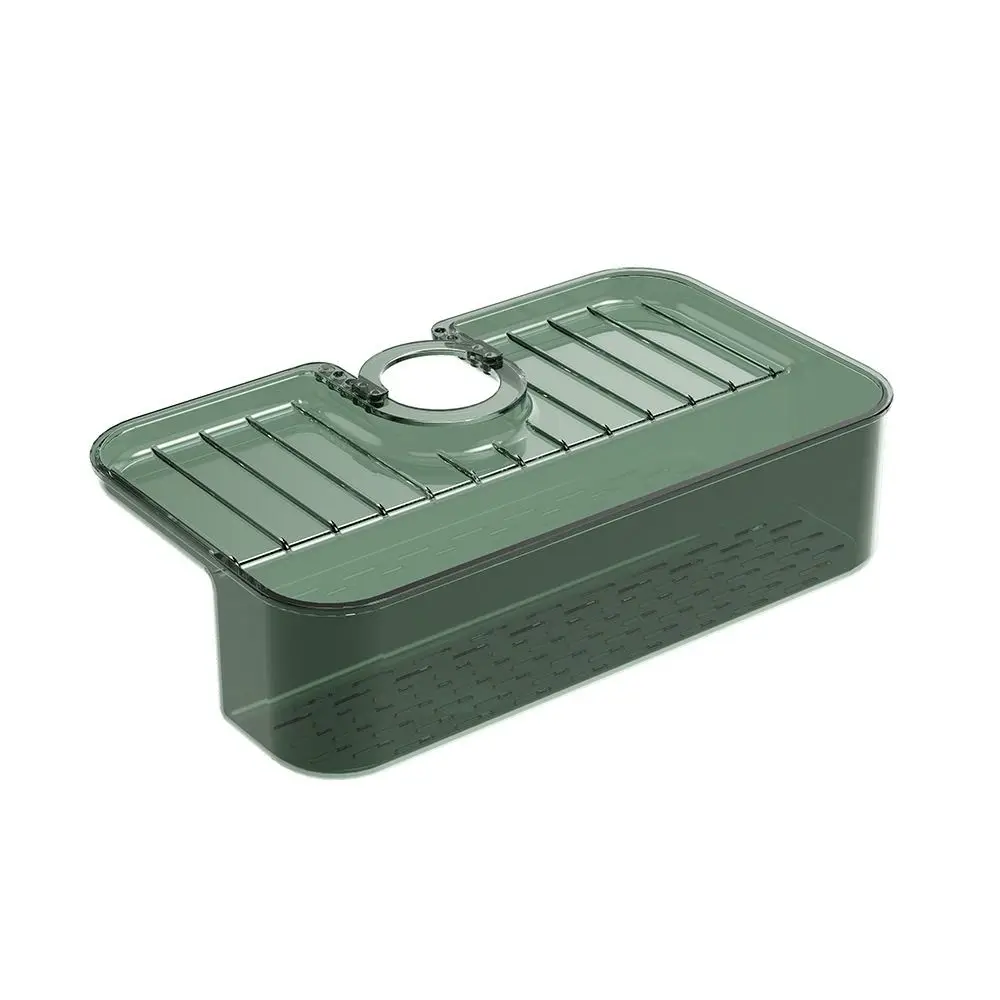 

Plastic Sink Sponge Rag Drainer Rack Anti-Splash Non-Slip Faucet Wipes Shelf Large Capacity Cleaning Brush Storage Holder