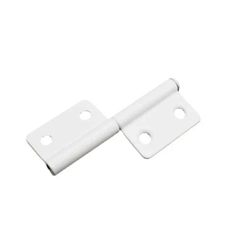 4PCS 2.5mm Thick Toilet Small Folding Door Flag Hinge White Bathroom Door Aluminum Detachable Hinge