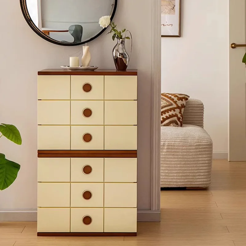 chest cabinet color matching card door cabinet bedroom bedside table wall storage combination module TV