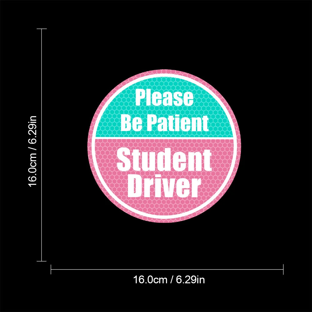 Student Driver Reflective Safety Vehicle Bumper Sign New Drivers Driving Assistance  Car Vehicle Reflective Sign Sticker