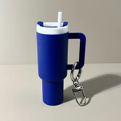 Mini Silicone Cup Keychain Handbag Backpack School Bag Key Ring Lip Balm Tumbler Keychains Detachable Water Bottle Accessories