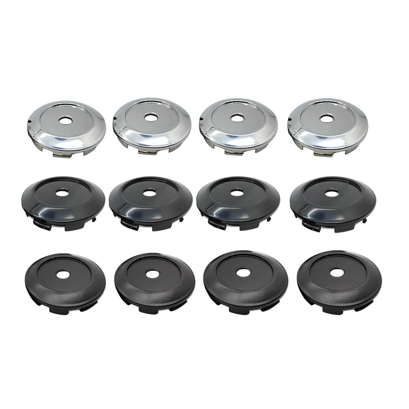 4pcs Silver/Matt Black/Gloss Black 76mm Dia Universal Car Wheel Tyre Center Hub Caps Cover ABS