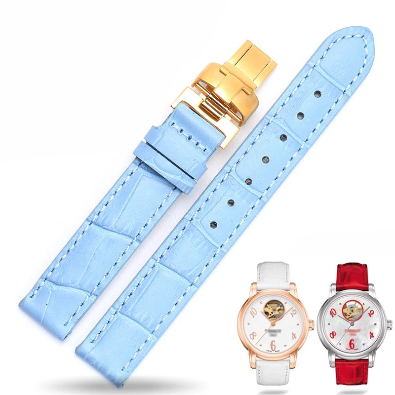 

FUYIJIA Women Luxury Italian Cowhide Watchbands T-issot-T050 Substitute Strap 14MM 16MM Butterfly Buckle Genuine Leather Belt