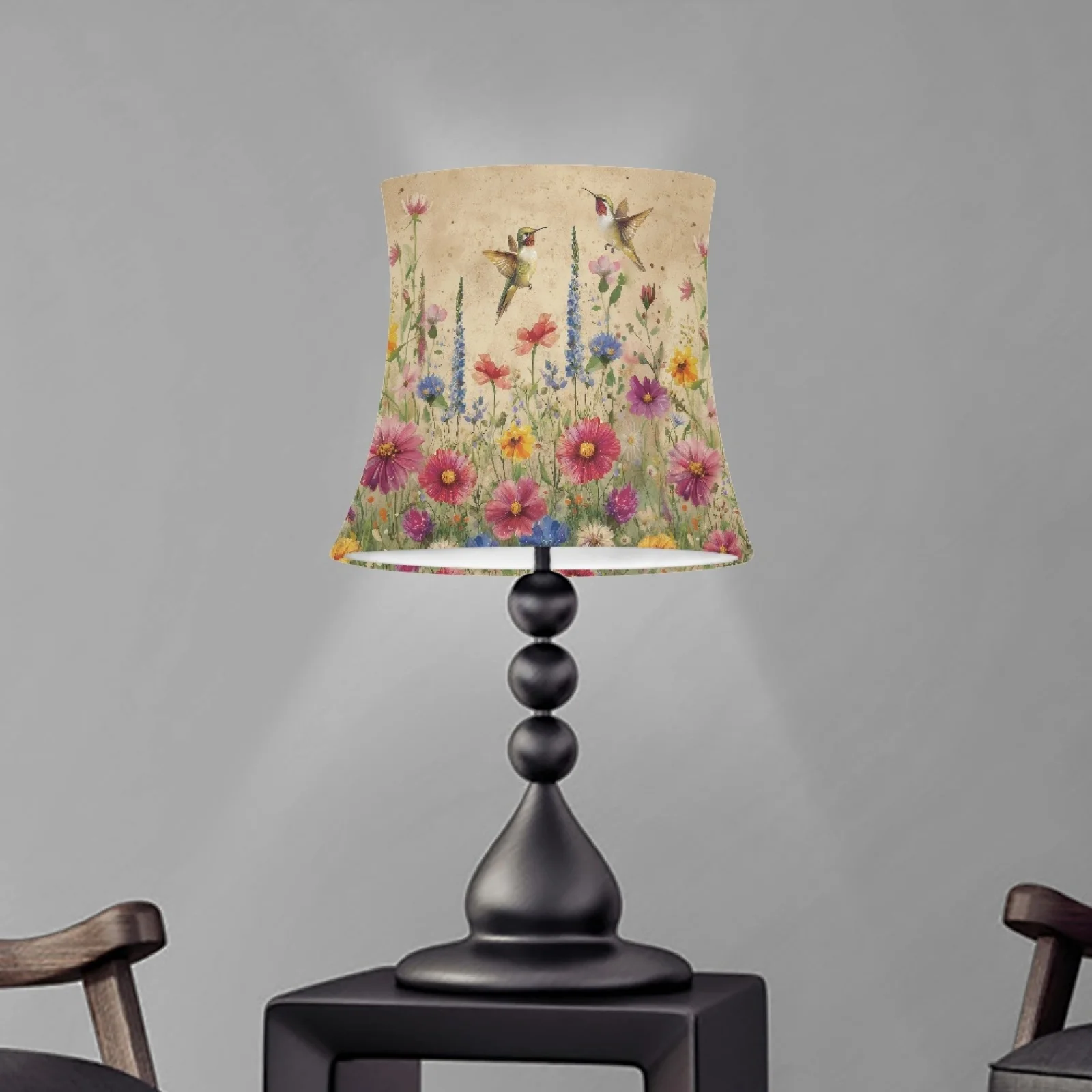 

Hummingbird Flower 3D Print Lampshade Covers for Table Lamp Floor Lamps Chandelier Wall Lamp Cover Fabric European Light Shade
