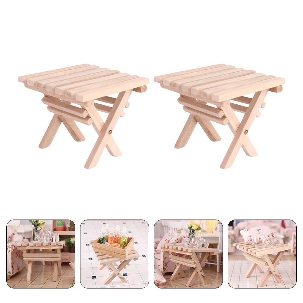 Flooring Shiwan Folding Table Miniature Furniture Model Toy Set House Adornments Baby