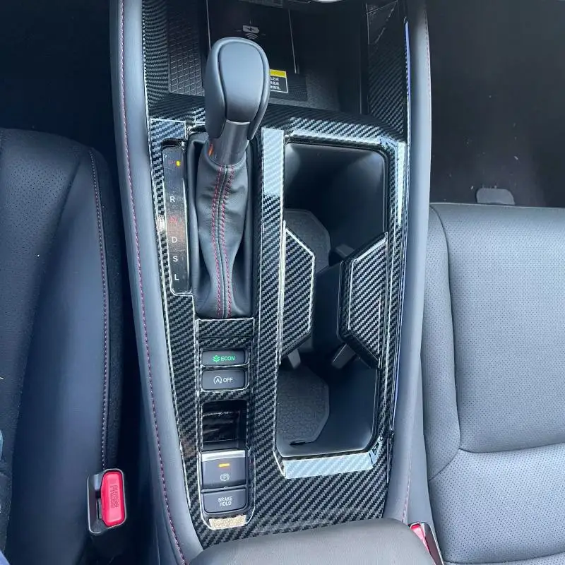 

For Honda Accord 11th 2023 ABS Carbon Fiber Car Central Control Gear Panel Decorative Frame Sticker Interior Accessories