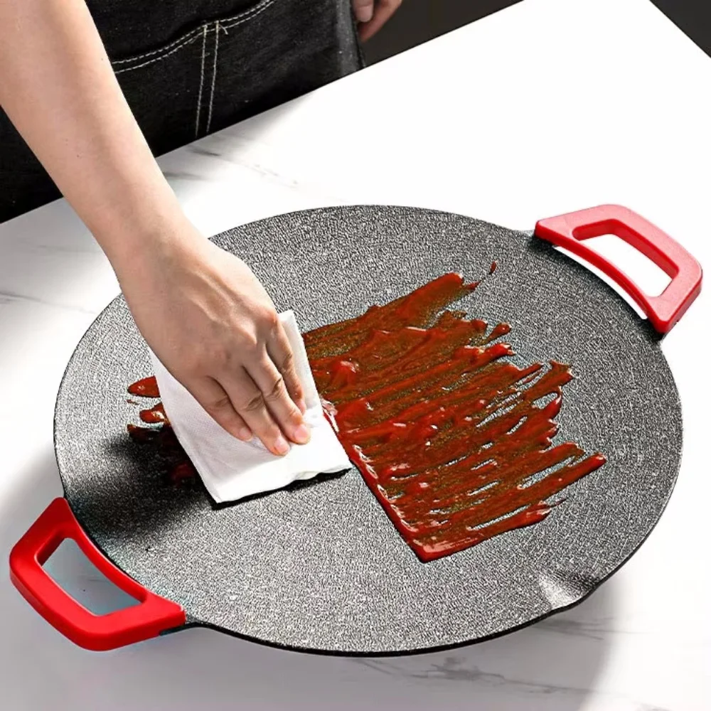 

28CM Non-Stick Electric Indoor Grill Pan Household Round BBQ Griddle Plate Korean Grill Pan Smokeless Non-stick Grill 700W