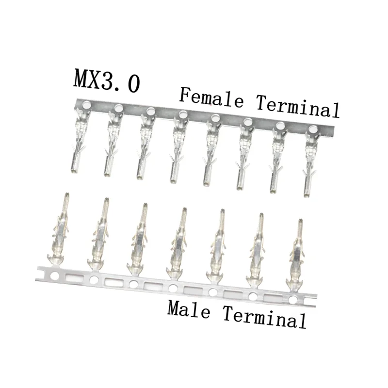 100Pcs MX3.0 Female Male Terminal Micro-Fit 3.0mm Connector Female Terminal Pins 43030-0001 / Male Terminal Pins 43031-0001