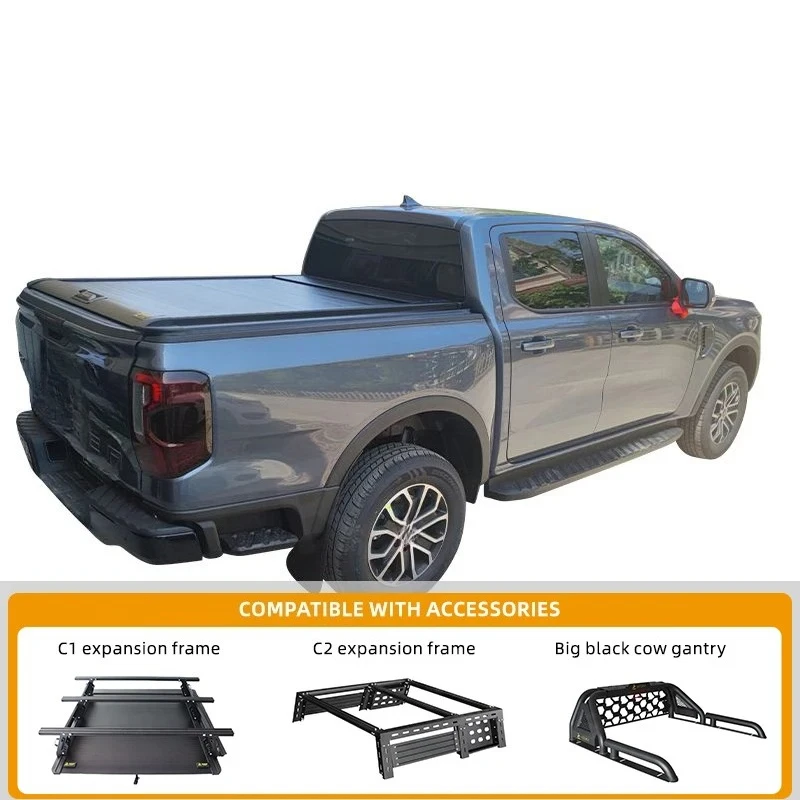 For Retractable Multi-Functional Aluminum Alloy Tonneau Cover for Dodge Ram 1500 Pickup Truck Dust Prevention Bed Cover