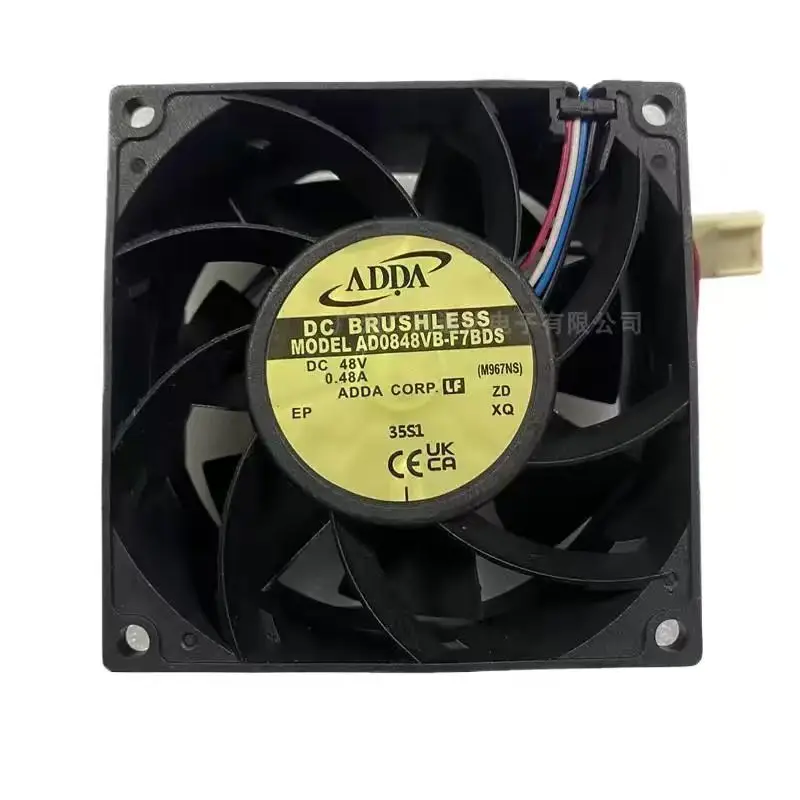 For ADDA AD0848VB-F7BDS 8038 Fan 48V 0.48A Super High Airflow/Boost Cooling Fan 80x80x38mm