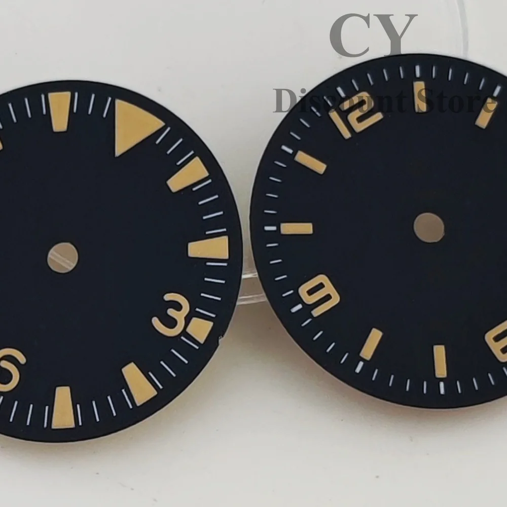 NH35 Watch Dial 28.5mm Black Watch Dial Green Luminous fit NH35 NH36 ETA2824 2836 Miyota8215 PT5000 Mingzhu DG2813 3804 Movement