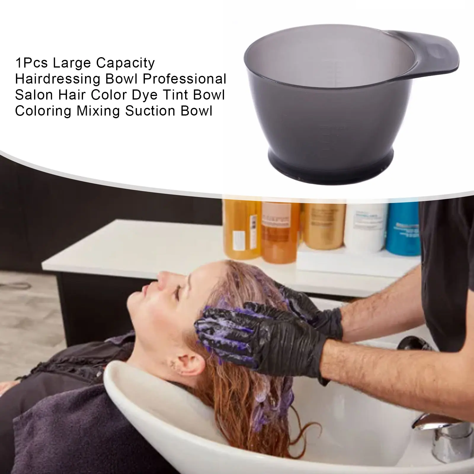 1Pcs Large Capacity Hairdressing Bowl Professional Salon Hair Coloring Dyeing Tint Bowl Hair Stying Mixing Bowl For Barber Shop