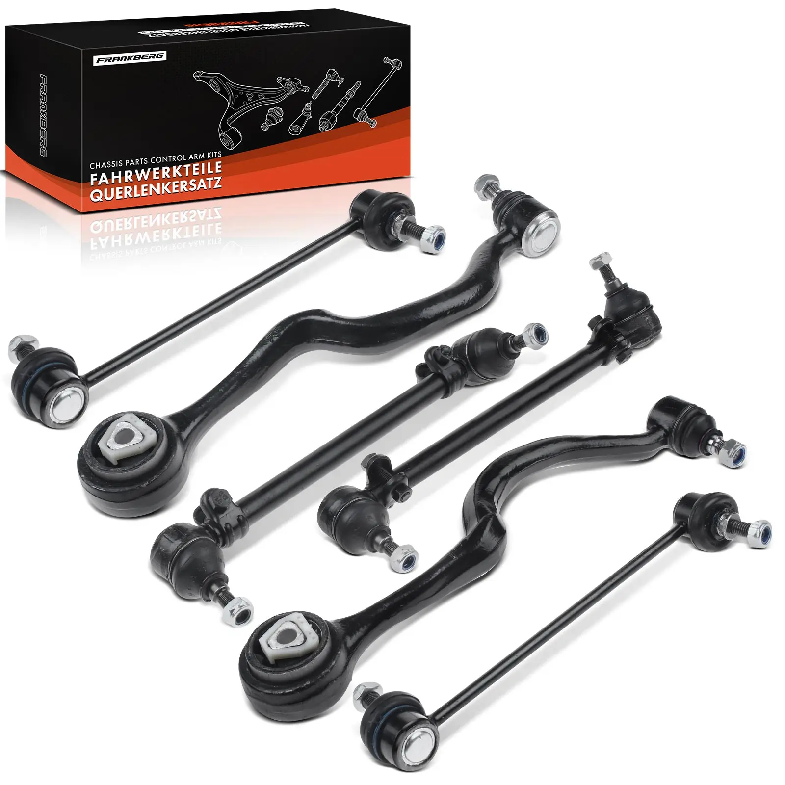 Frankberg 8-teilig Querlenker Satz Vorderachse für BMW 5er E34 5er Touring 1987-1996 32211135666 31121139991 31121131588