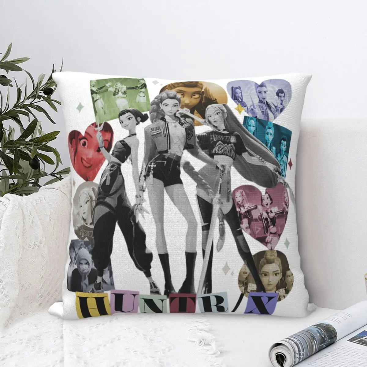 

Huntrix Kpop Demo Movie Eras Tour Pillowcases Merch Soft Cushion Cover Pillow Covers Bed Decor Square Multi Size