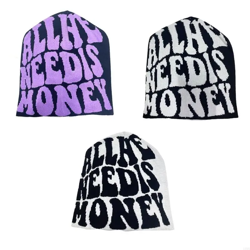 

49MB Y2K BeaniesNeed Is Money Grunge Beanie Knit Beanie Hat Skullies Beanie Slouchy Beanie Women Skull Graphic Beanie