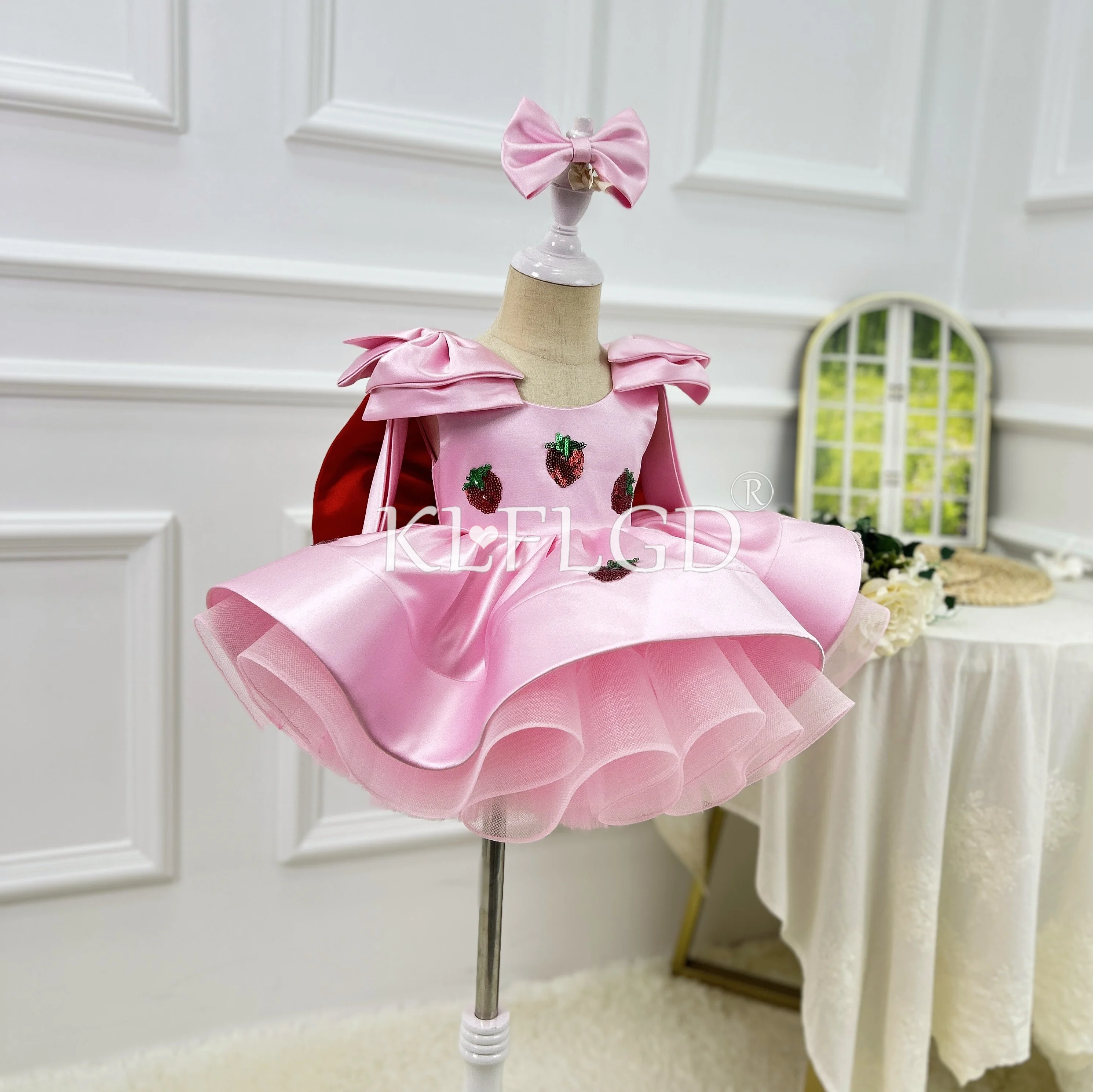 embroidered birthday dress Pink Party Dog Smocked Birthday Dress I Poppy Kids Co 6