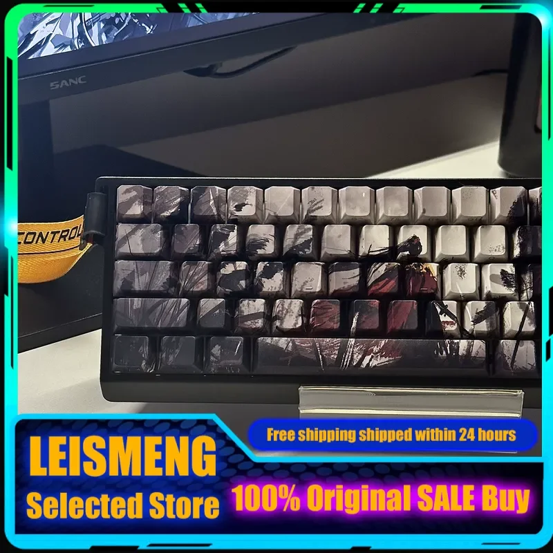 

Anime Knight Theme Mechanical Keyboard Cherry PBT Sublimation Custom Artist Keycaps for PC Gaming Keyboard Accessories Gift