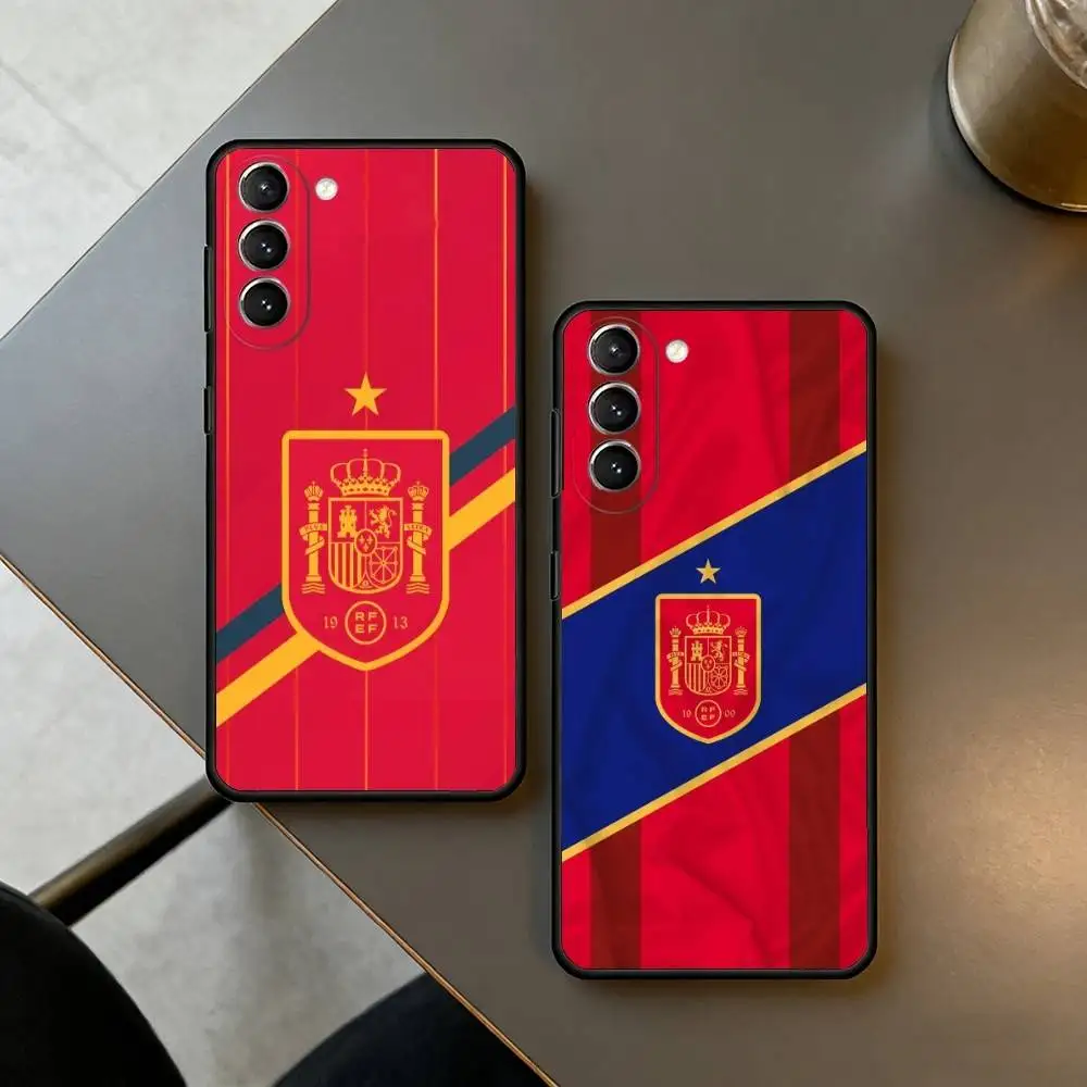 Spanish National Flag  Phone Case For Samsung S26,S25,S24,S23,S22,S21,S30,Ultra,Plus,Fe,Lite,Note,10,Black Cover
